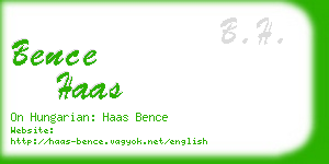 bence haas business card